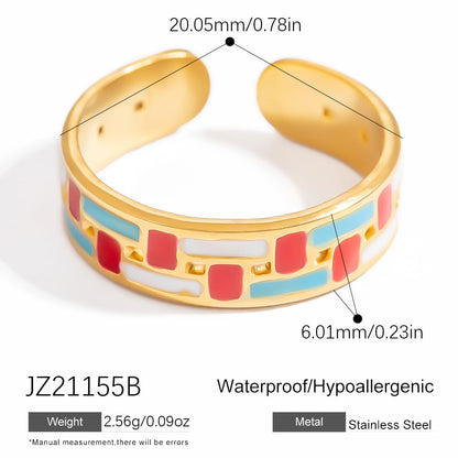 Trendy Open-Style Titanium Steel Rings for Women