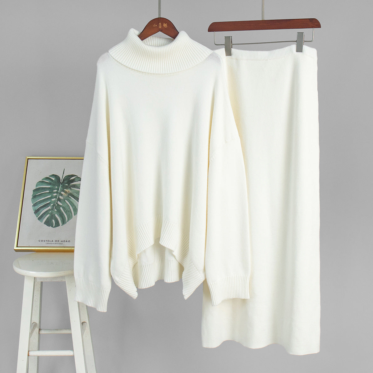 Knitted Sweater and Skirt Set for Women - Casual Chic Style