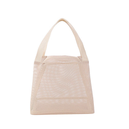 Solid Color Portable Simple Handbag