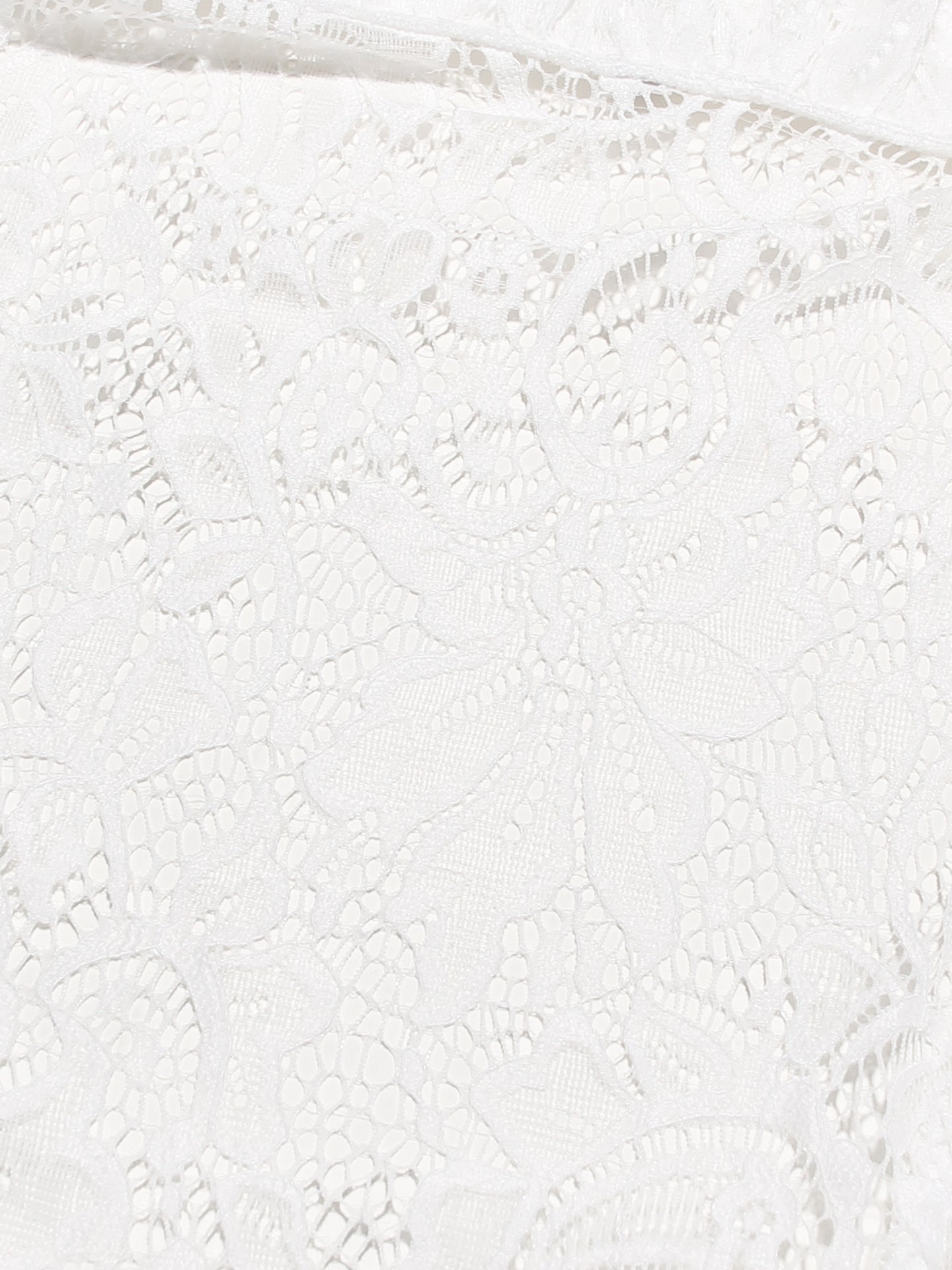 Elegant Square Neck Long Sleeve Lace Blouse