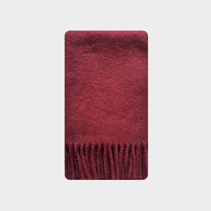 Mint Green Snowbud Pink Wool Blend Scarf For Women