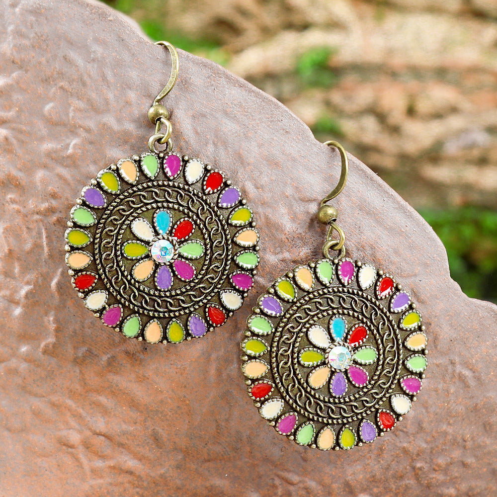 Bohemian Geometric Drop Earrings Zinc Alloy Dangle Jewelry