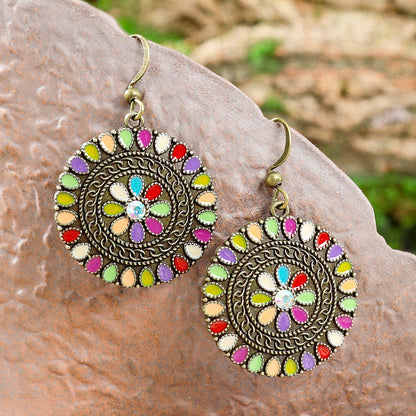 Bohemian Geometric Drop Earrings Zinc Alloy Dangle Jewelry