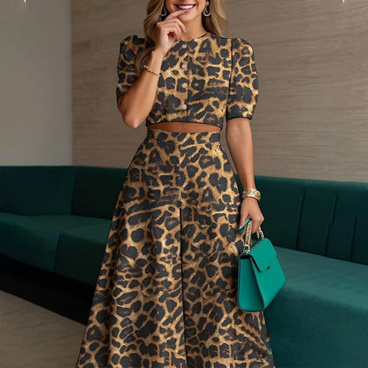 Elegant Casual T-Shirt and Long Pants Set