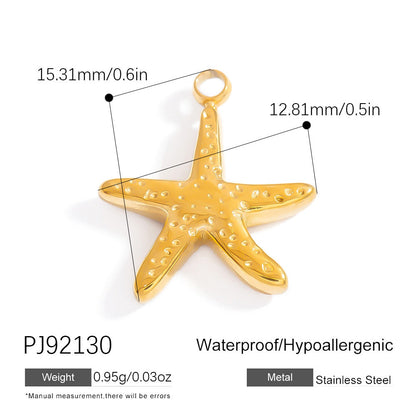 DIY Gradient Butterfly Flower Stainless Steel Pendants