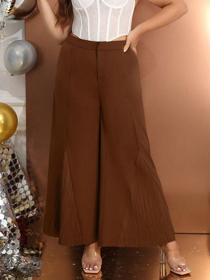 High-Waisted Wide Leg Trousers Casual Street Style