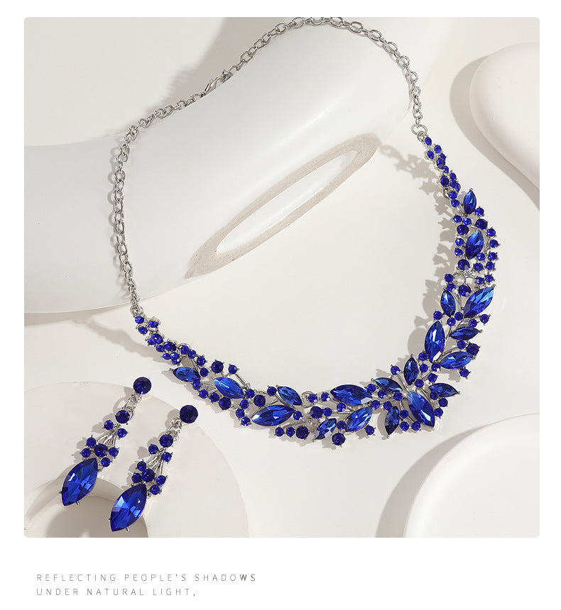 Fashion Crystal Necklace and Earrings Set for Brides