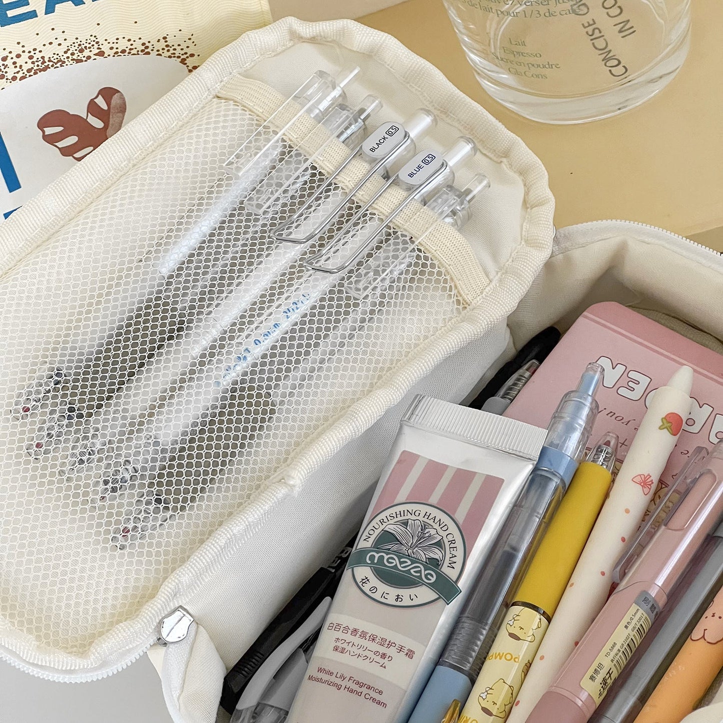 Chic Macaron Pencil Case Large Capacity Storage Bag