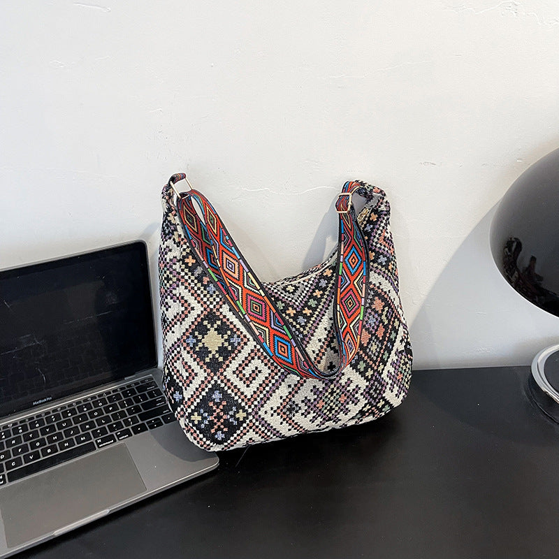 Canvas Tote Bag For Women Trendy Casual Multi-Purpose Crossbody Bag