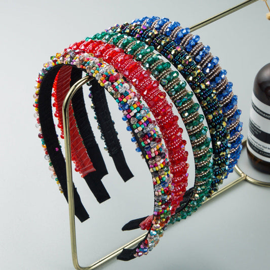 Handmade Woven Beaded Headband Stylish Casual Hair Accessory