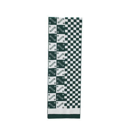 Minimalist Knit Plaid Cozy Soft Winter Scarf