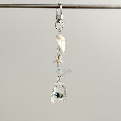 Cute Seashell Fish Keychain Bag Charm