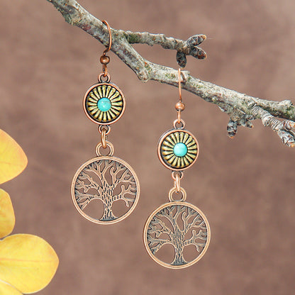 Bohemian Geometric Metal Earrings Creative Design for Women