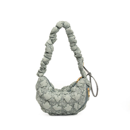 Chic Puffed Women's Shoulder Bag Trendy Nylon Crossbody Bag