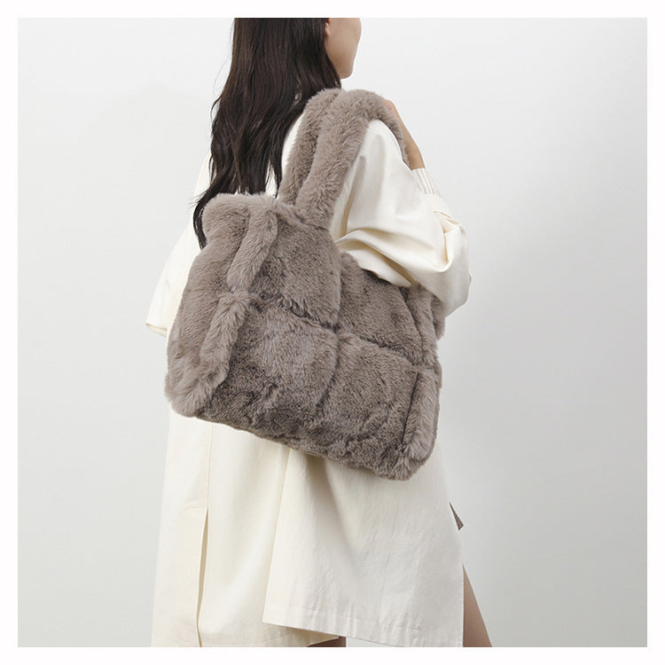 Minimalist Fluffy Large Capacity Tote Bag