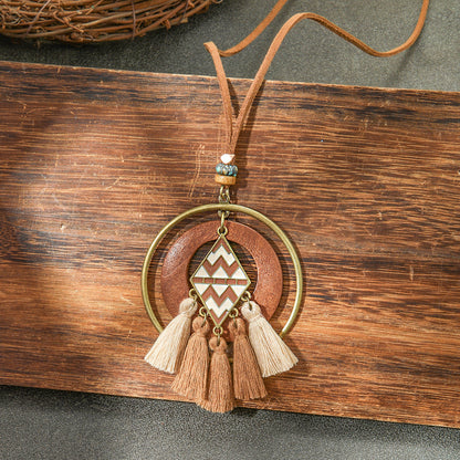 Trendy Bohemian Tassel Necklace Zinc Alloy Travel Jewelry