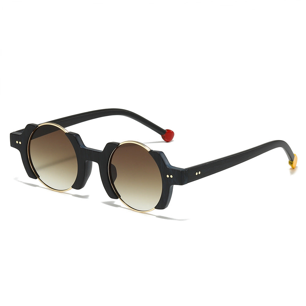 Trendy Round Sunglasses Hip Hop Style UV400 Protection