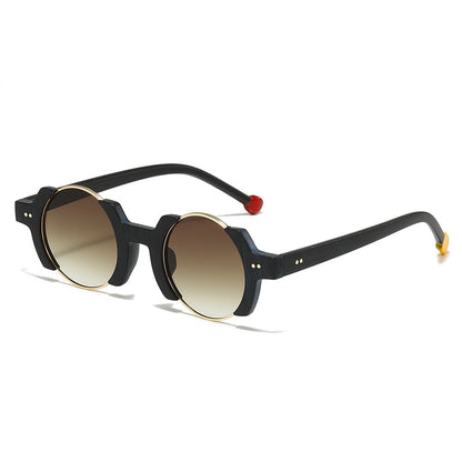 Trendy Round Sunglasses Hip Hop Style UV400 Protection