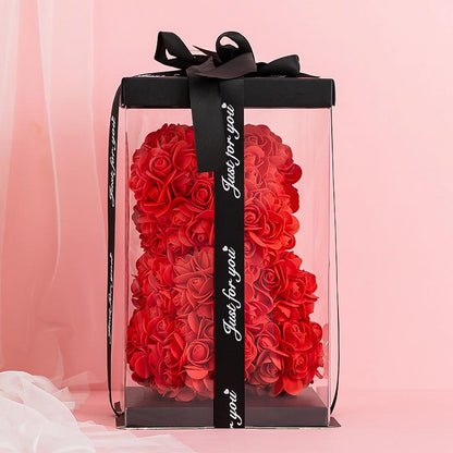 Everlasting Flower Christmas Birthday Gift Creative Foam Soap Flower Rose Flower Bear