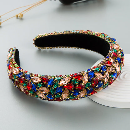 Baroque Style Rhinestone Headband Handmade Hair Accessory