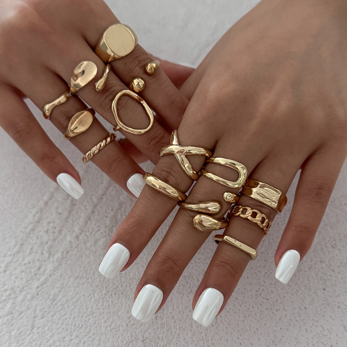 Geometry Design Liquid Metal Rings Trendy & Modern Jewelry
