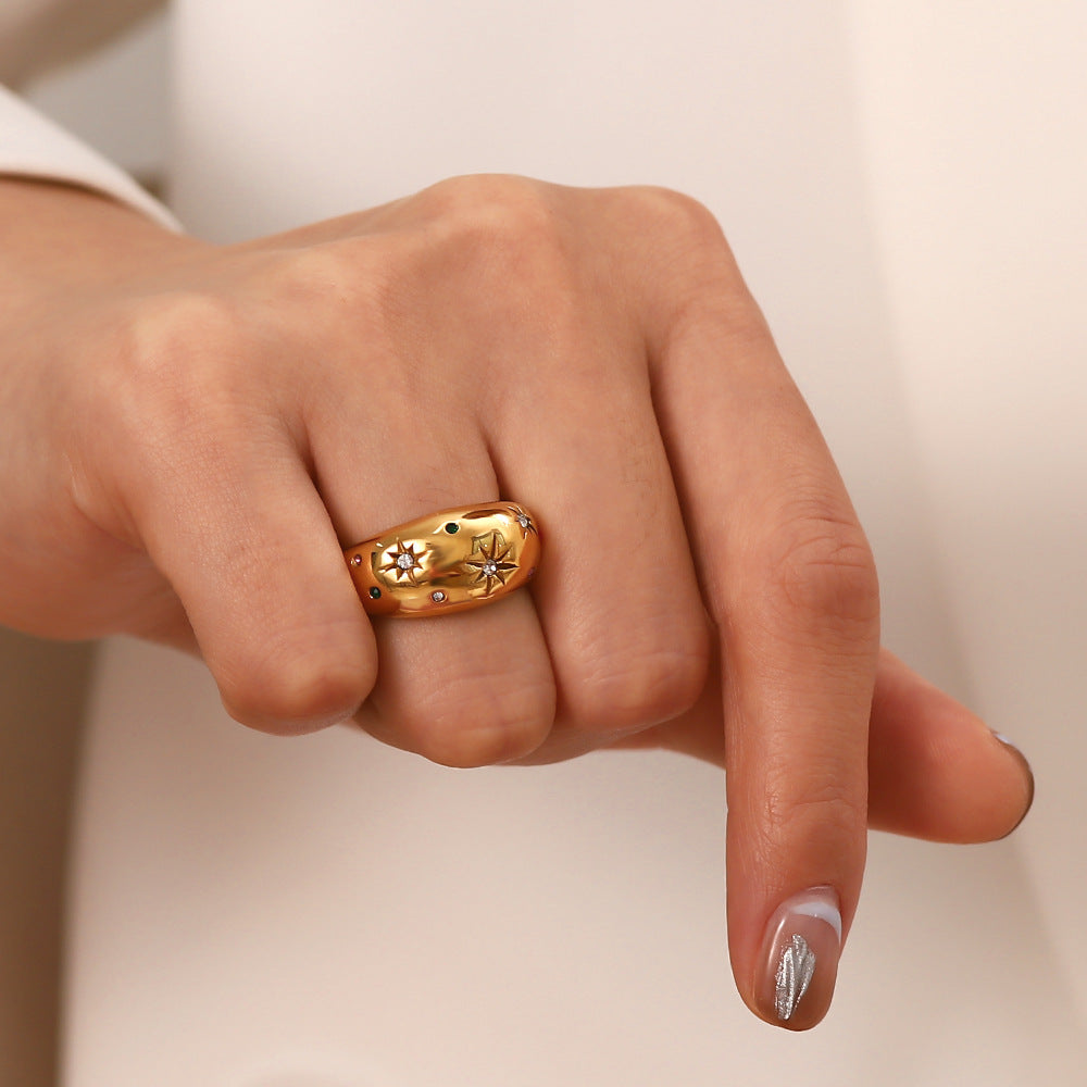Vintage Star Diamond Ring