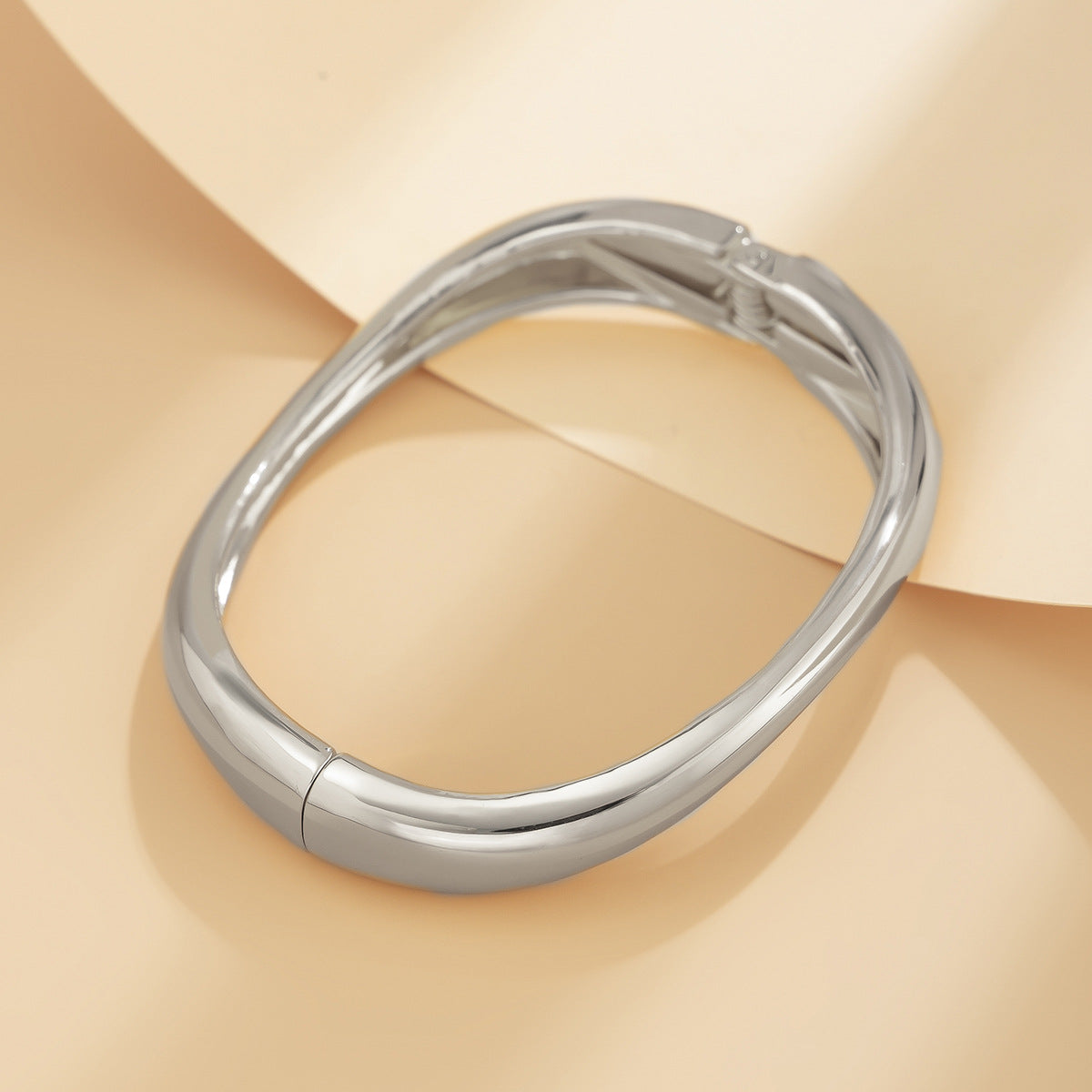 Geometric Alloy Bracelet Set Minimalist Spring Band