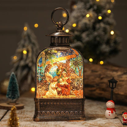 Christmas Scene Decoration Decorations Storefront Music Box Portable Children'S Birthday Gift