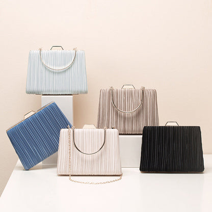 Elegant Women's Evening Crossbody Bag with Ruffled Pattern