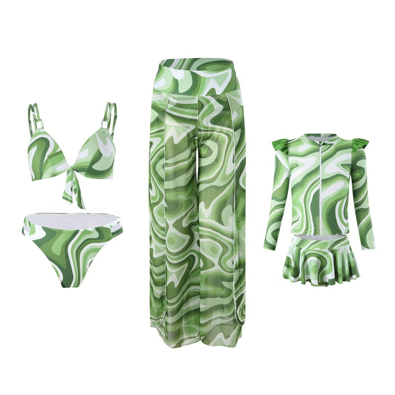 Family Beach Swimwear Set Uv Protection Swimwear