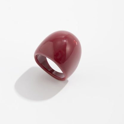Burgundy Curve-Wave Bracelet Trendy Casual Elastic Bangle