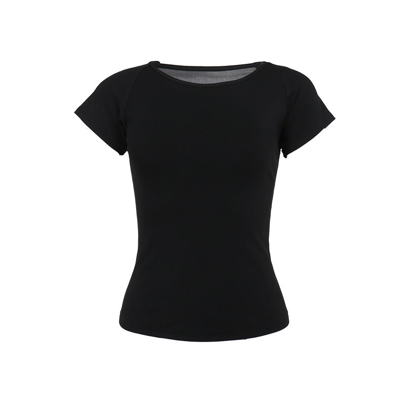 Gothic Style Graphic T-Shirt with Open Back