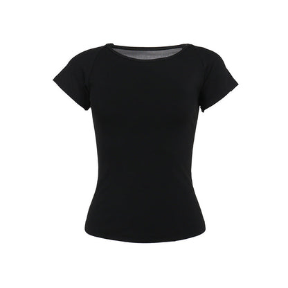 Gothic Style Graphic T-Shirt with Open Back