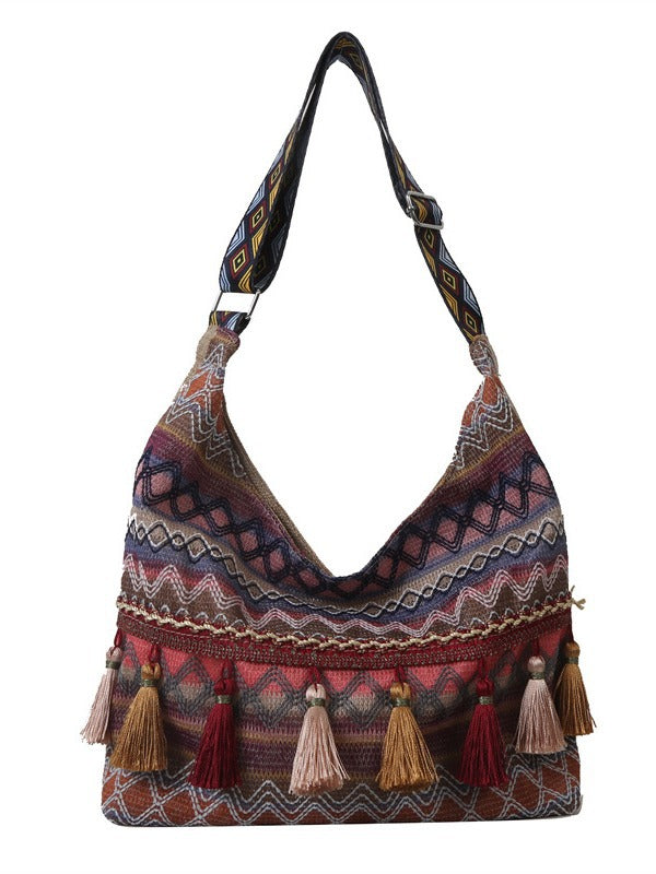 Fashionable Ethnic Style Fringe Casual Tote Bag
