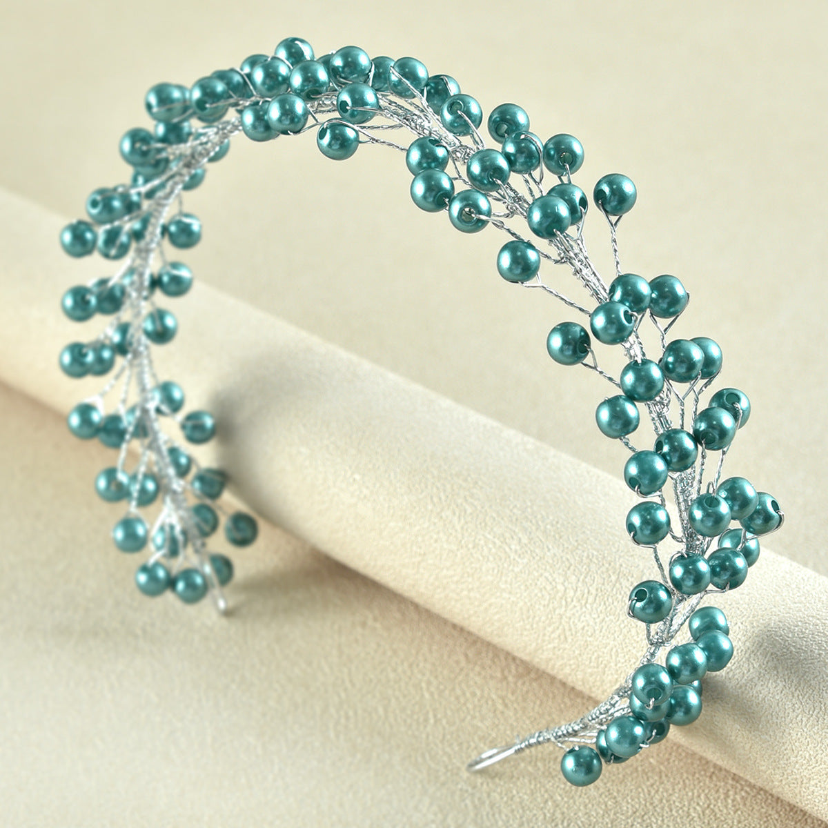 Crystal Pearl Headband Hair Accessory for Weddings