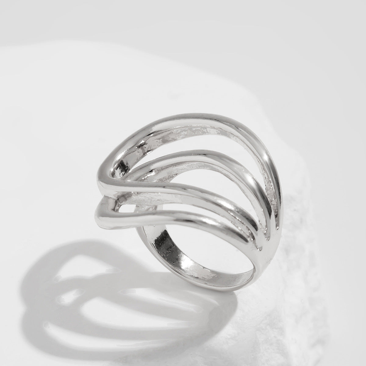 Irregular Openwork Alloy Spring Bracelet Set
