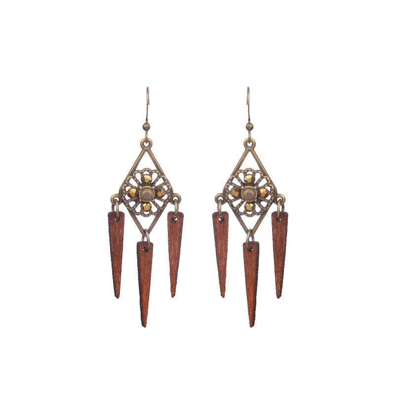 Ethnic Style Tassel Water Drop Alloy Earrings Set