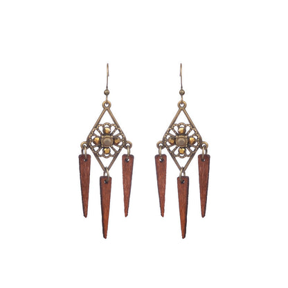 Ethnic Style Tassel Water Drop Alloy Earrings Set