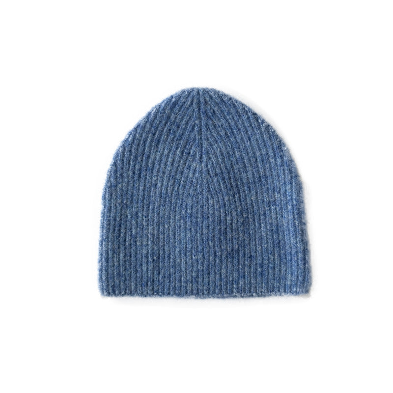 Solid Color Wool Blend Knit Beanie for Men and Women
