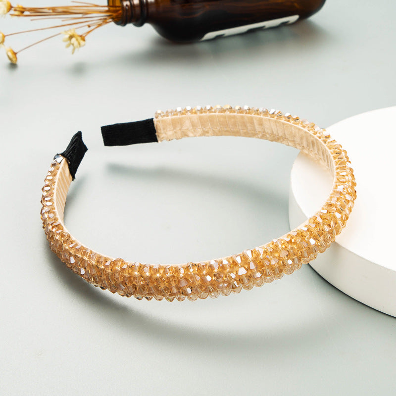 Woven Crystal Headband for Women Stylish Chic Hair Accessory