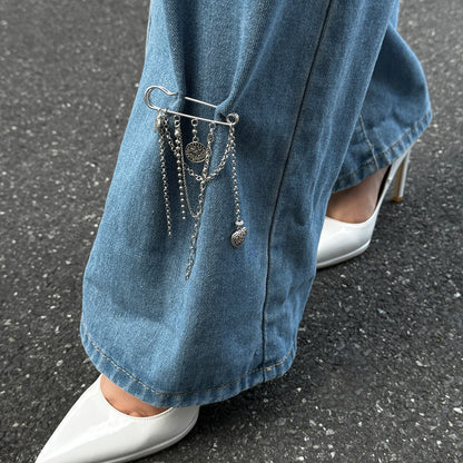 Heart-Shaped Pendant Ankle Chain Fashion Casual Metal Accessory