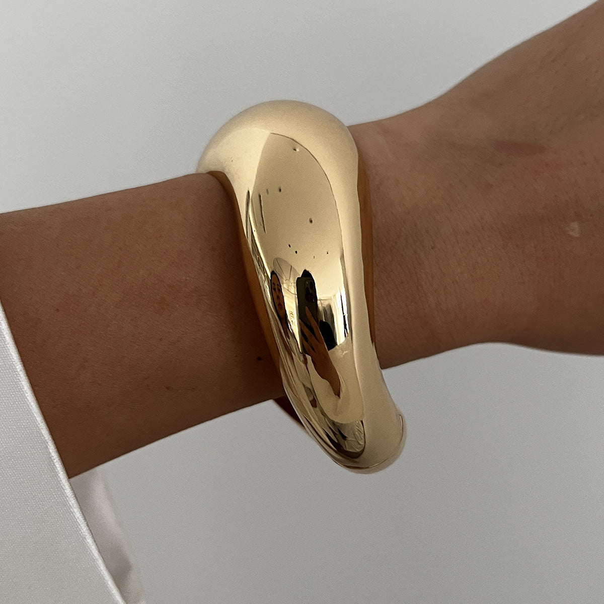Geometric Metal Cuff Bracelet Trendy Statement Jewelry