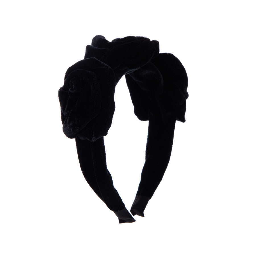 Floral Velvet Headband for Women - Trendy Elegant Design