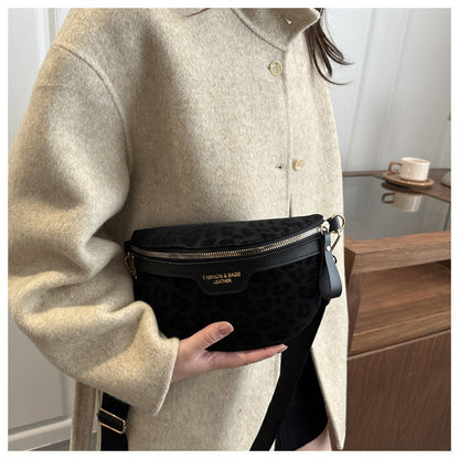 Trendy Retro Style PU Waist Bag Casual Crossbody Chest Bag