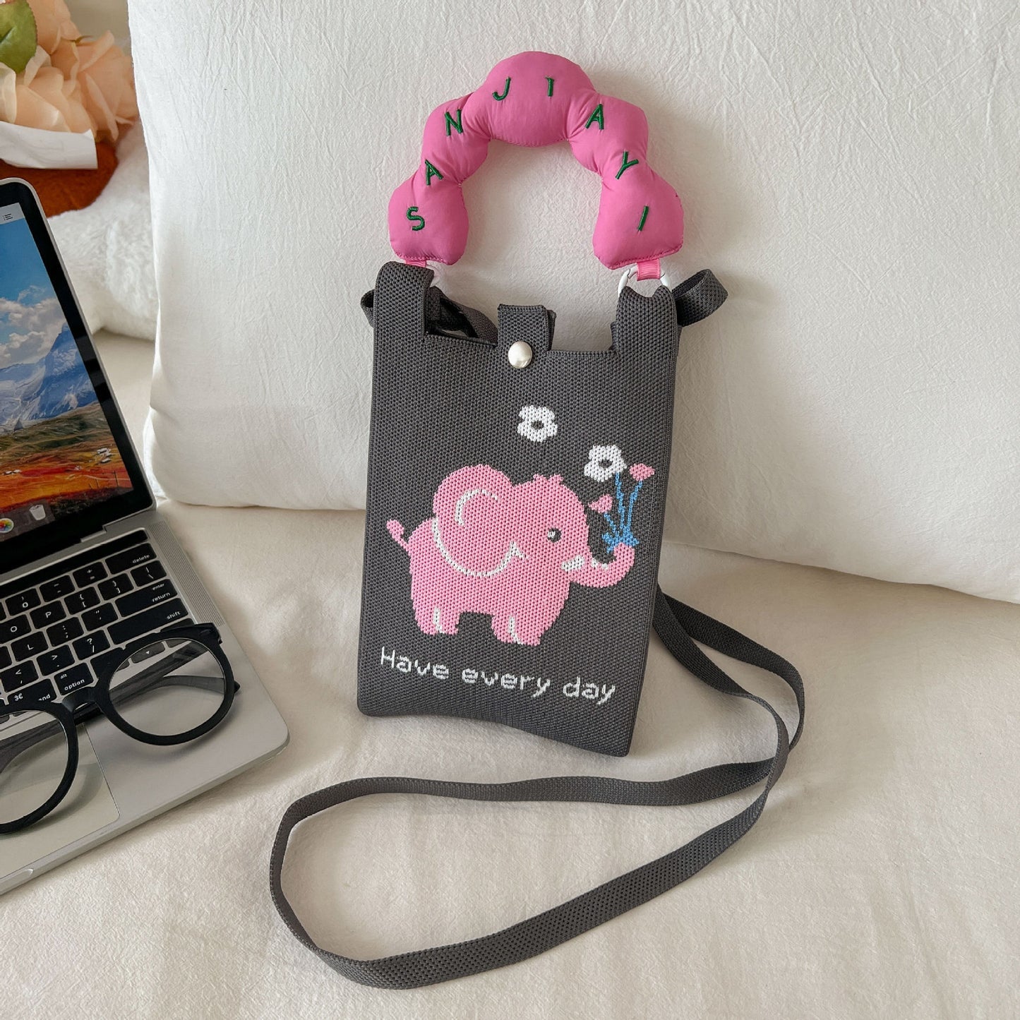 Cosbai - Mini Knitted Crossbody &amp; Handbag