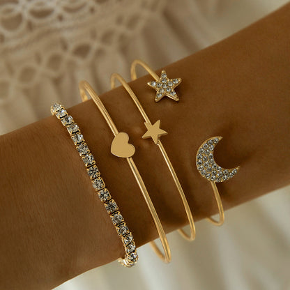 Vintage Geometric Twist Alloy Bracelet For Women