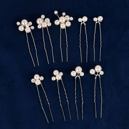 Bridal Pearl Hair Clips Vintage Leaf Hair Accessories