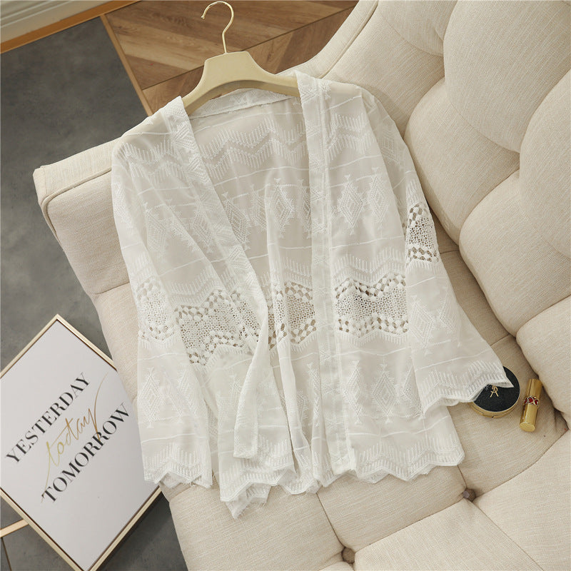 Crosa - Women's Hollow Knit Cardigan