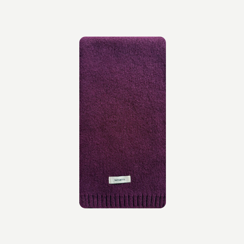 Solid Color 100% Australian Merino Wool Scarf for Women