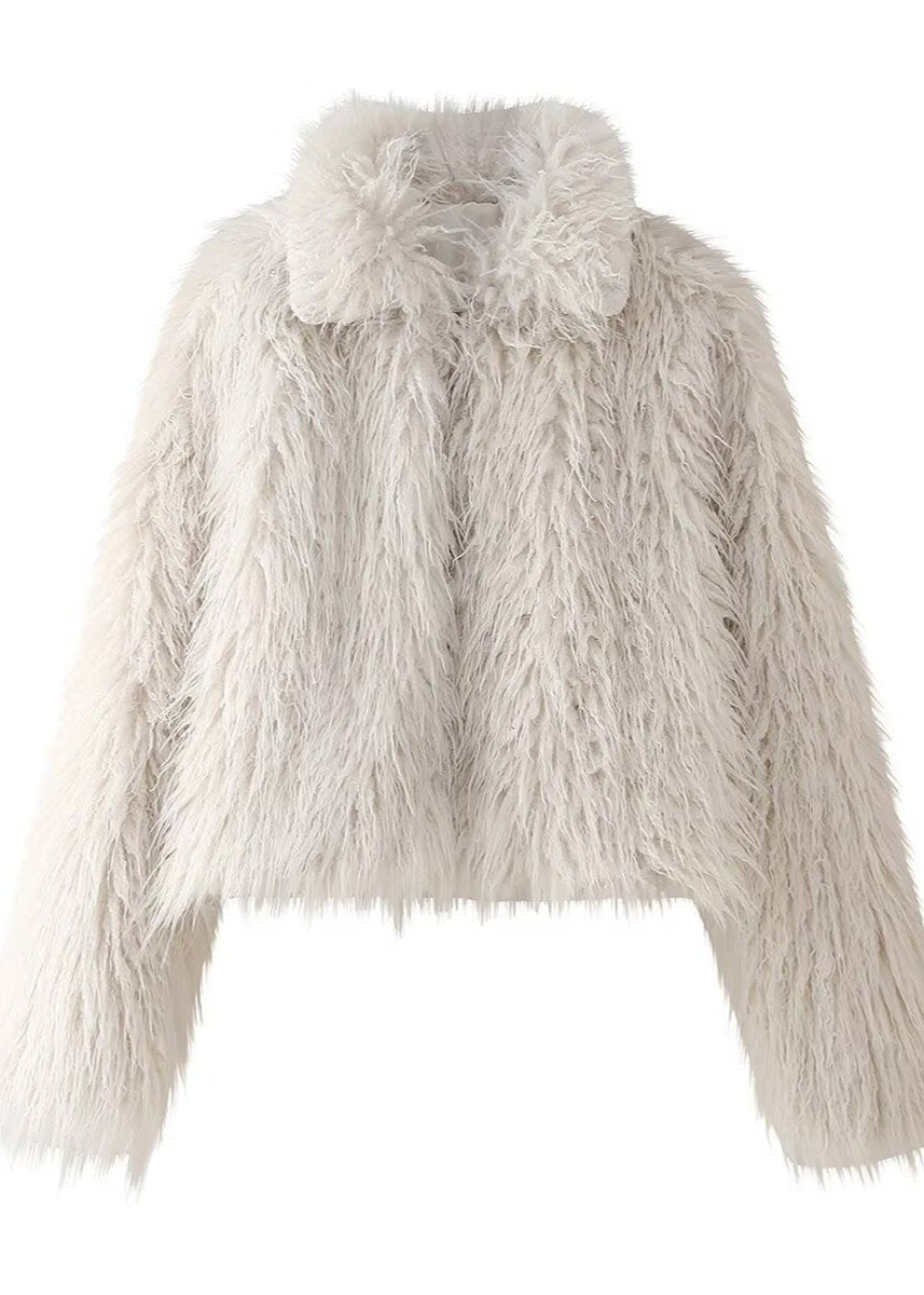 Faux Shearling Jacket Soft Textured Cozy Chic